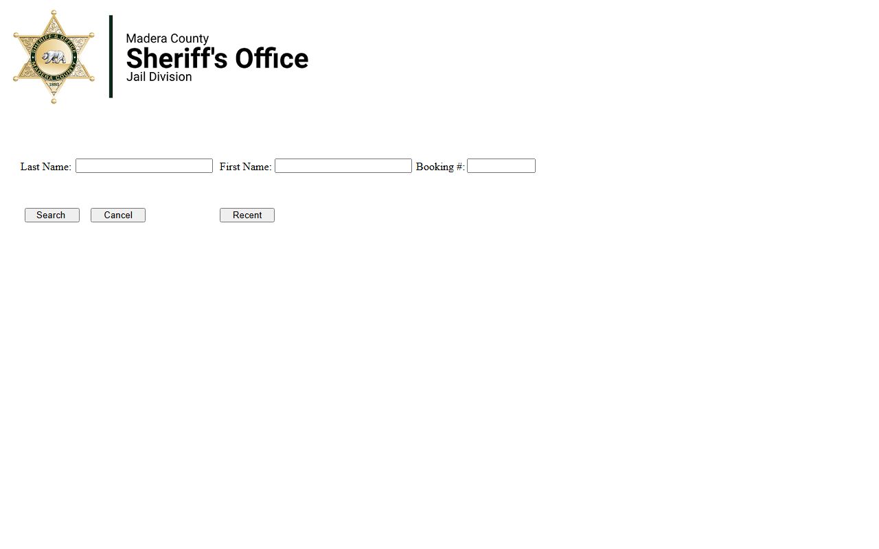 Madera County Sheriff inmate public view search database